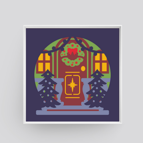 Christmas House - Layered Shadowbox - Digital File Digital My Custom Designs ZIP File