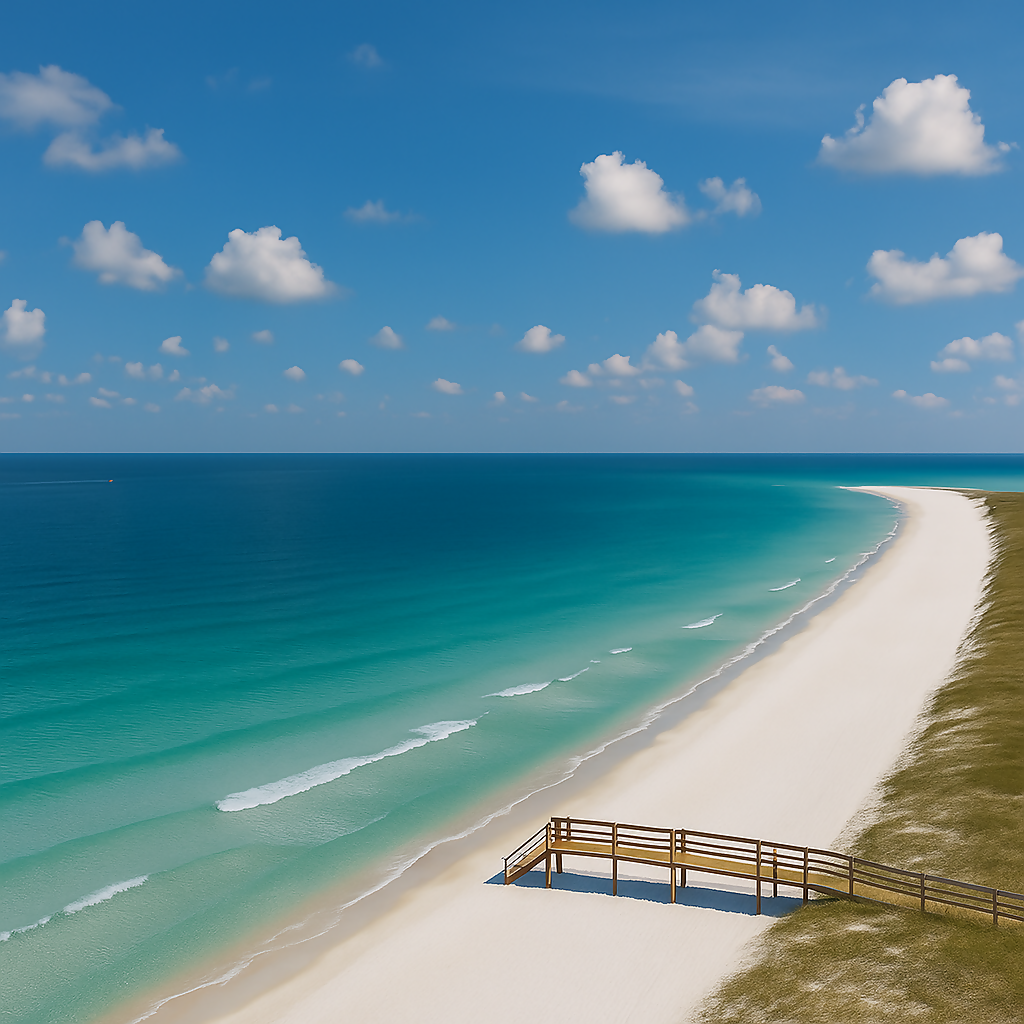 Destin Beach - Florida United States - Rendered - Digital File Digital My Custom Designs PDF