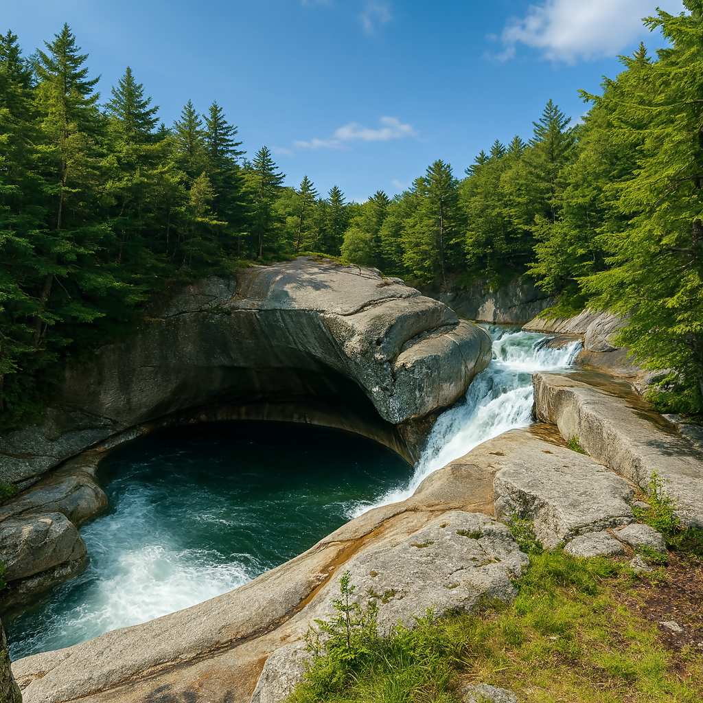 The Basin - Franconia Notch State Park - New Hampshire United States - Rendered - Digital File Digital My Custom Designs PDF