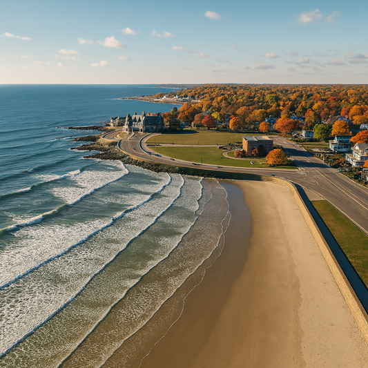 Narragansett Town Beach - Rhode Island United States - Rendered - Digital File Digital My Custom Designs PDF