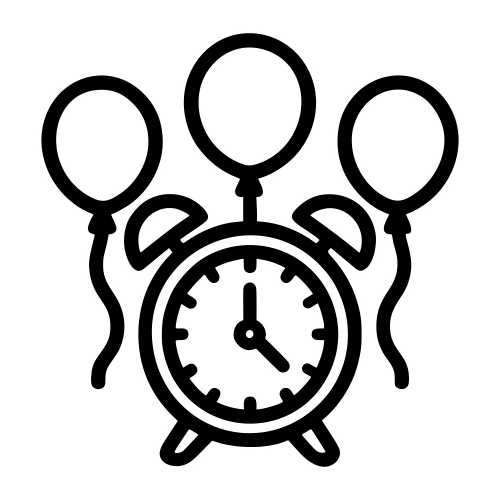 Clock And Balloons - Digital File - XCS Friendly Digital My Custom Designs PDF