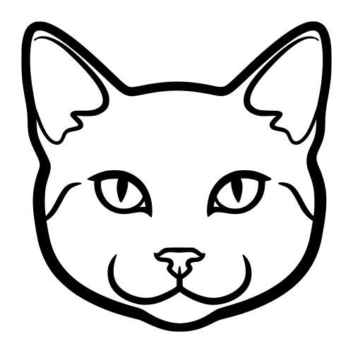 Russian White Cat Face - Digital File - XCS Friendly Digital My Custom Designs PDF