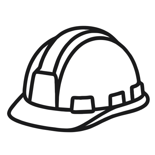 Yellow Hard Hat Silhouette - Vector Graphics - Digital File Digital My Custom Designs PDF