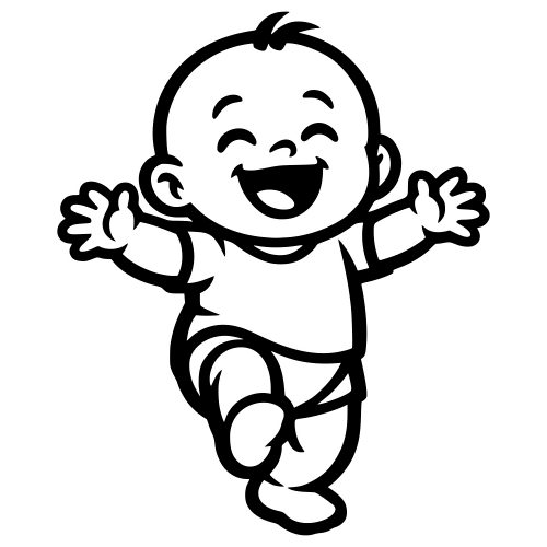 Baby's First Steps Illustration - Vector Graphics - Digital File Digital My Custom Designs PDF