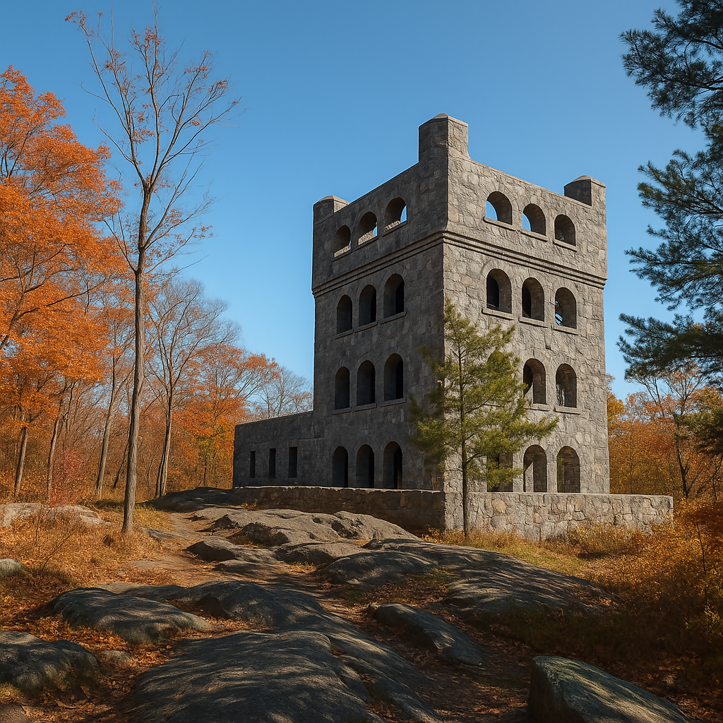 Sleeping Giant Tower - Sleeping Giant State Park - Connecticut United States - Rendered - Digital File Digital My Custom Designs PDF