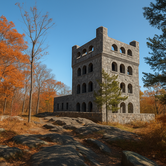 Sleeping Giant Tower - Sleeping Giant State Park - Connecticut United States - Rendered - Digital File Digital My Custom Designs PDF