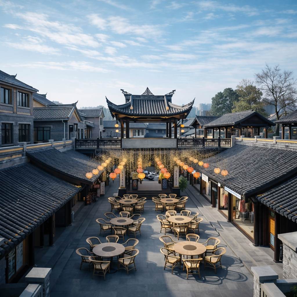 Dongmen Marketplace - Chengdu China - Asia - Rendered - Digital File Digital My Custom Designs PDF