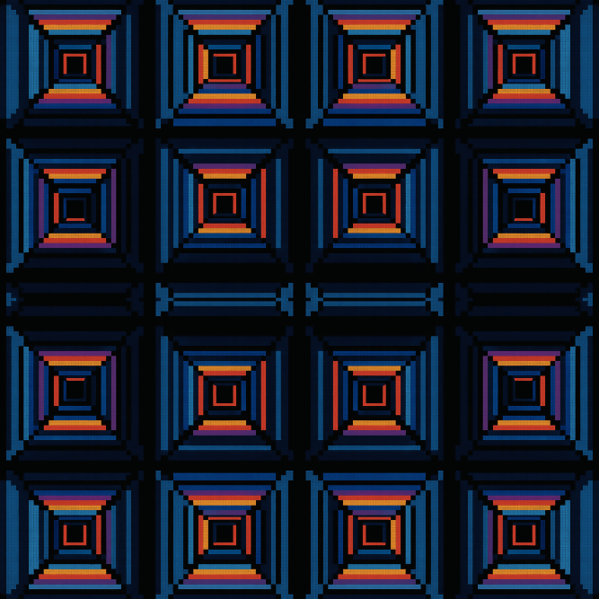 Geometric Abstract - Retro Arcade Pixels Pattern - Digital File Digital My Custom Designs PDF