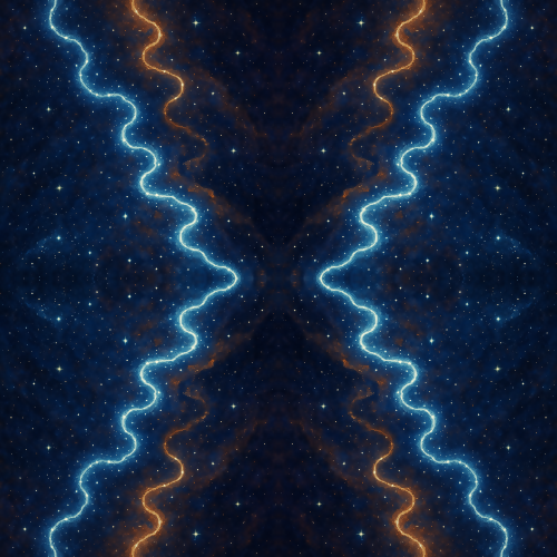 Nature and Landscape - Abstract Night Sky With Glowing Constellation Rivers - Pattern - Digital File Digital My Custom Designs PDF