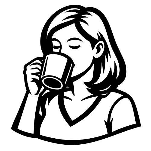 Mom Drinking Coffee Design - Digital File - XCS Friendly