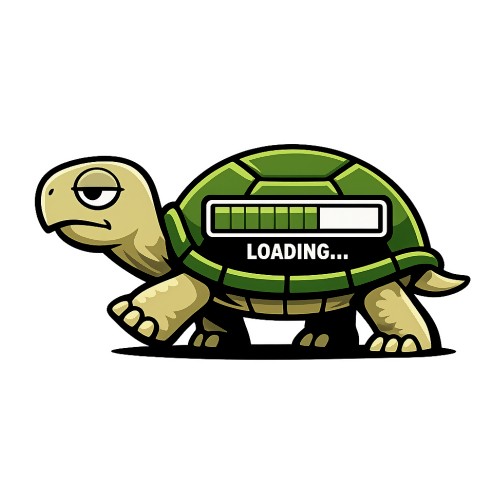Humor & Whimsy - Turtle on Pause with Loading Bar - T Shirt Designs - Digital File