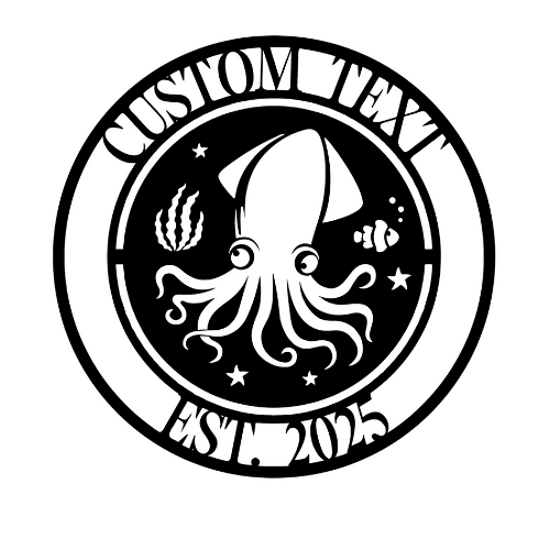 Squid - Wall / Home Decor - Digital File Digital My Custom Designs ZIP File