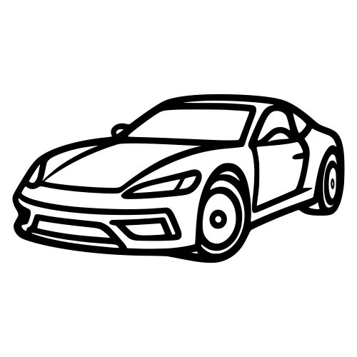 Sports Car Outline - Digital File - XCS Friendly Digital My Custom Designs PDF