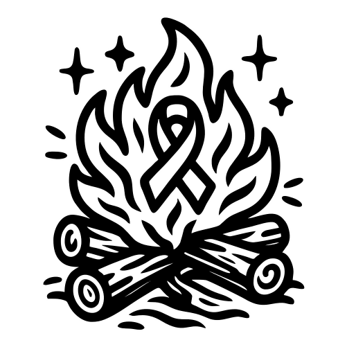 Awareness Campfire Sketch - Digital File - XCS Friendly Digital My Custom Designs SVG