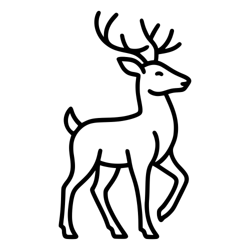 Deer Silhouette Sketch - Digital File - XCS Friendly Digital My Custom Designs PDF