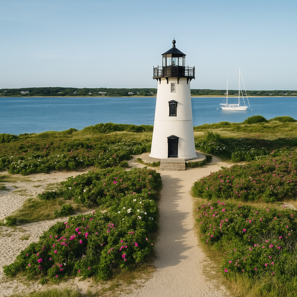 Edgartown Harbor Light - Martha's Vineyard - Massachusetts United States - Rendered - Digital File Digital My Custom Designs PDF