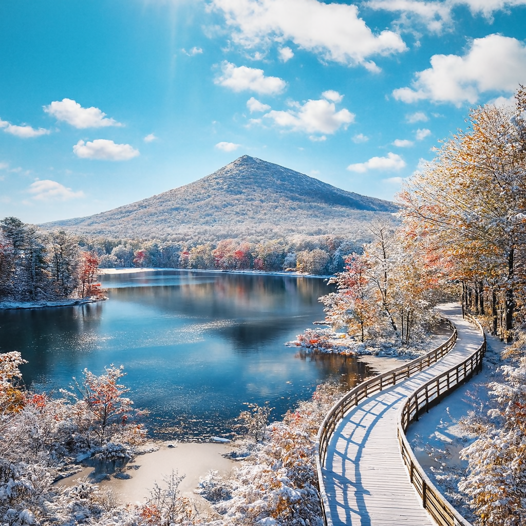 Peaks of Otter - Blue Ridge Parkway - Virginia United States - Rendered - Digital File Digital My Custom Designs PDF