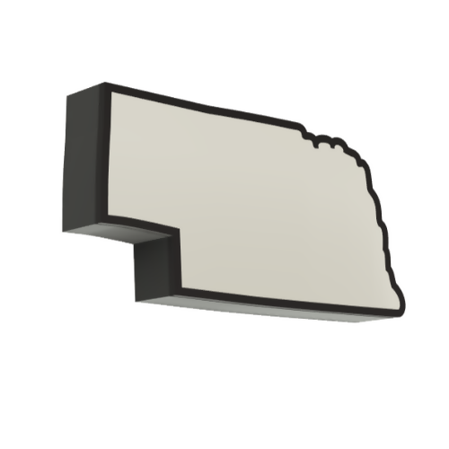 Nebraska Wall Lightbox - United States - 3D Print File - Digital File Digital My Custom Designs ZIP File