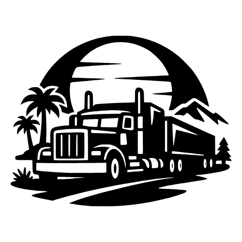 Sunset with Truck Silhouette - Vector Graphics - Digital File Digital My Custom Designs PDF