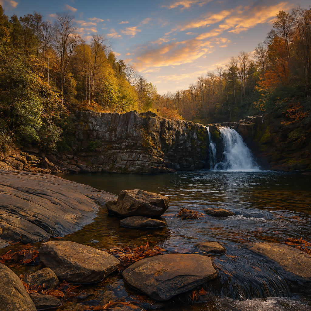 Abrams Falls - Great Smoky Mountains National Park - Tennessee United States - Rendered - Digital File Digital My Custom Designs PDF