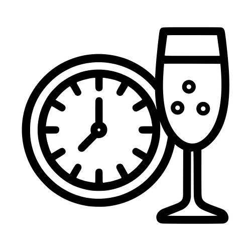 Clock With Champagne - Digital File - XCS Friendly Digital My Custom Designs PDF