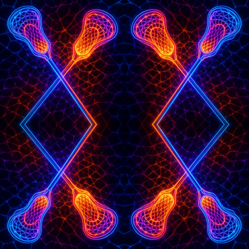 Sports and Active Lifestyle - Electric Lacrosse Sticks And Fractal Nets - Pattern - Digital File Digital My Custom Designs PDF