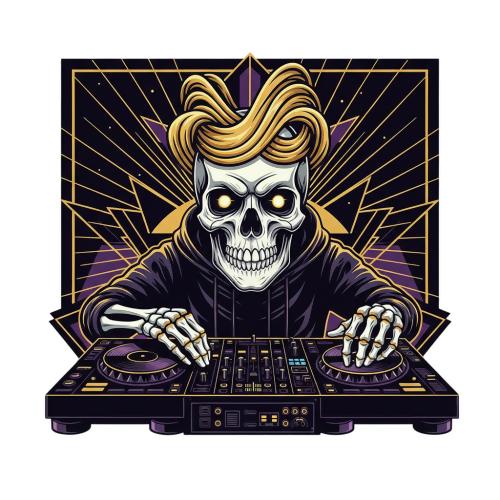 Afterlife Turntables - Urban Grunge Retro - T Shirt Designs - Digital File Digital My Custom Designs 300 DPI PNG
