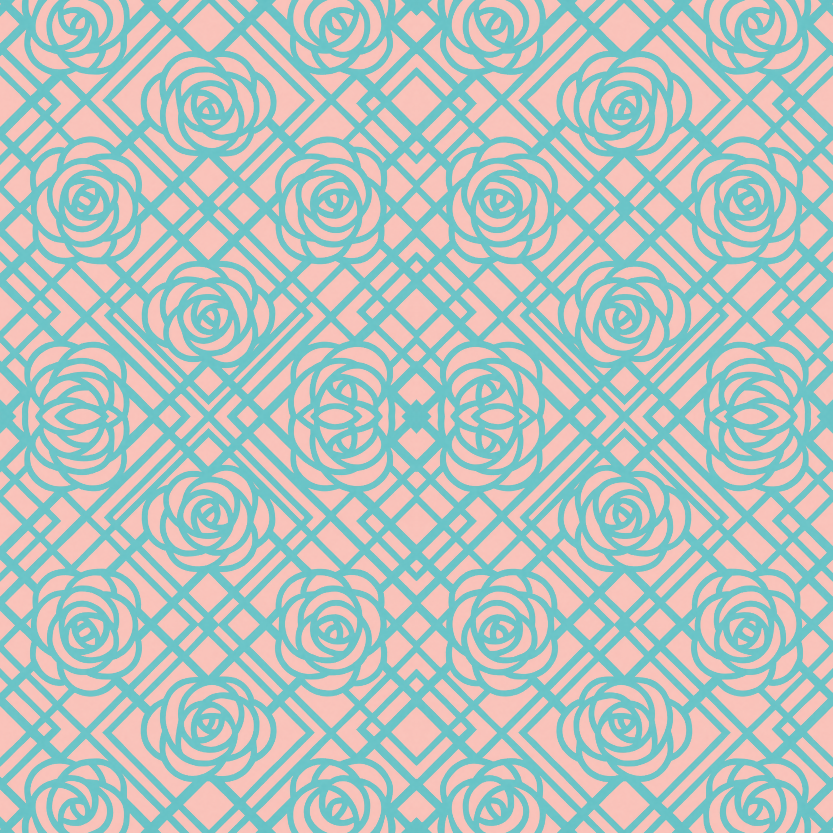 Floral and Botanical - Geometric Rose Lattice - Pattern - Digital File Digital My Custom Designs PDF