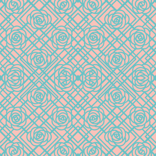 Floral and Botanical - Geometric Rose Lattice - Pattern - Digital File Digital My Custom Designs PDF