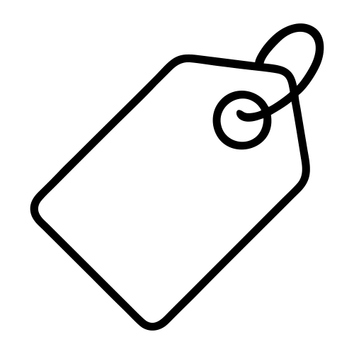 Price Tag Symbol Outline - Digital File - XCS Friendly