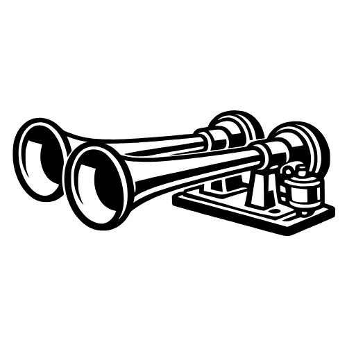Air Horn Trumpet Outline - Vector Graphics - Digital File Digital My Custom Designs PDF