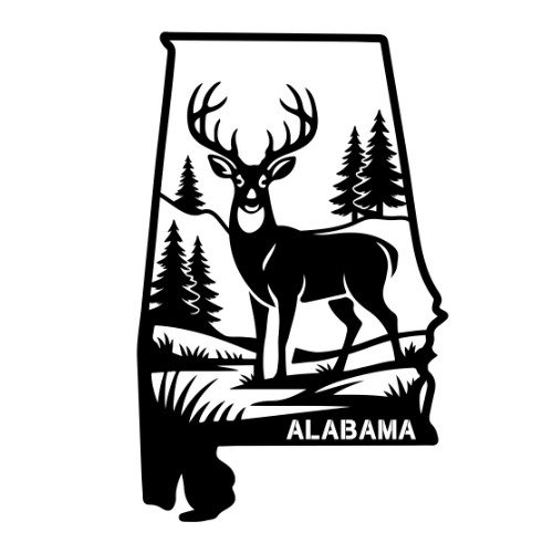 Alabama - Wall Home Decor - State Outline - United States - Digital File Digital My Custom Designs ZIP File