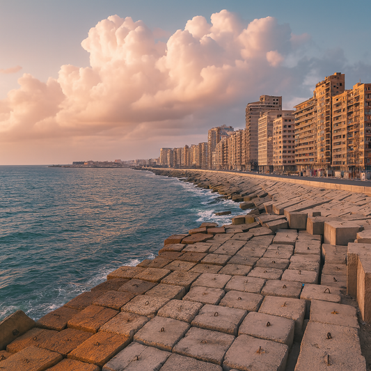 Alexandria Corniche - Alexandria Egypt - Africa - Rendered - Digital File Digital My Custom Designs PDF