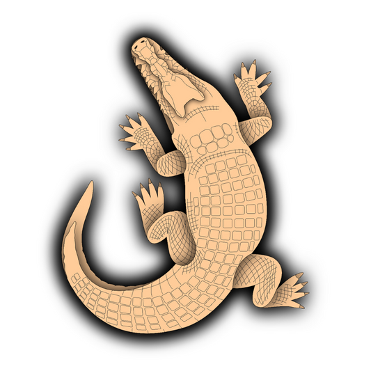 Alligator - Layered Animal Designs - Digital File Digital My Custom Designs SVG