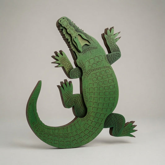 Alligator - Layered Animal Designs - Digital File - SVG - Digital