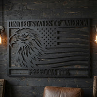 American Flag Framed Bald Eagle - Wall Home Decor - Digital File - ZIP File - Digital