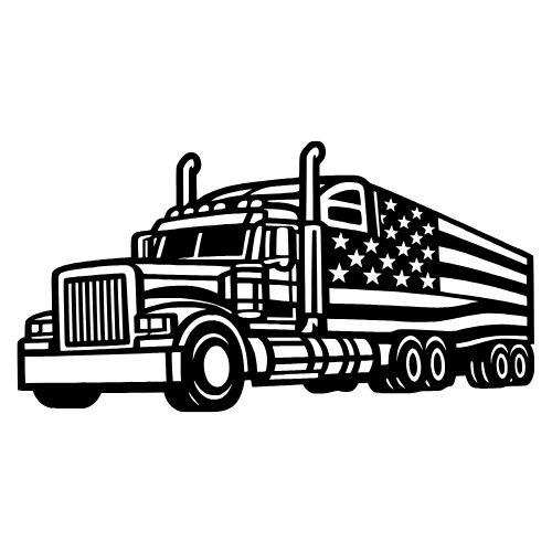 American Flag Truck Overlay - Vector Graphics - Digital File Digital My Custom Designs PDF