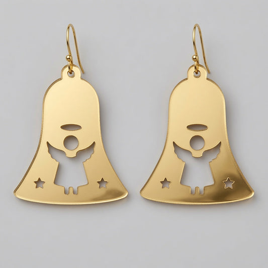 Angel Bell Cutout Earrings - Digital File - SVG - Digital