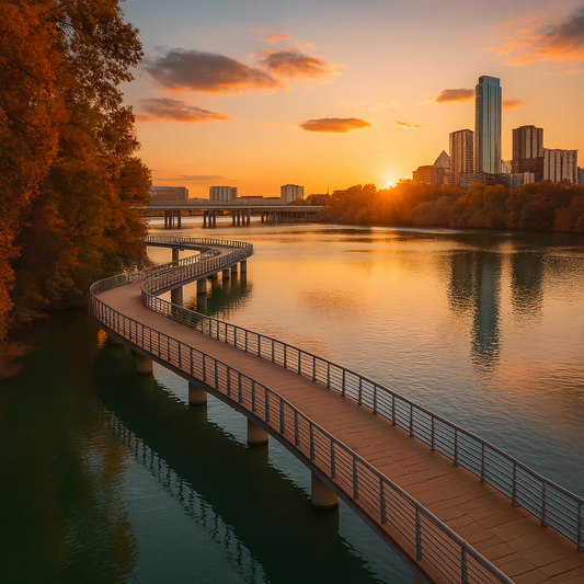 Ann and Roy Butler Hike and Bike Trail - Lady Bird Lake - Texas United States - Rendered - Digital File Digital My Custom Designs PDF