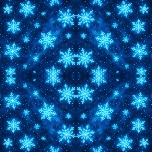 Holiday and Seasonal - Galactic Snowstorm With Glowing Crystal Flakes - Pattern - Digital File Digital My Custom Designs PDF