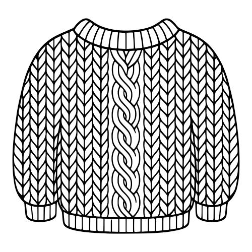Knitted Sweater - Digital File - XCS Friendly Digital My Custom Designs