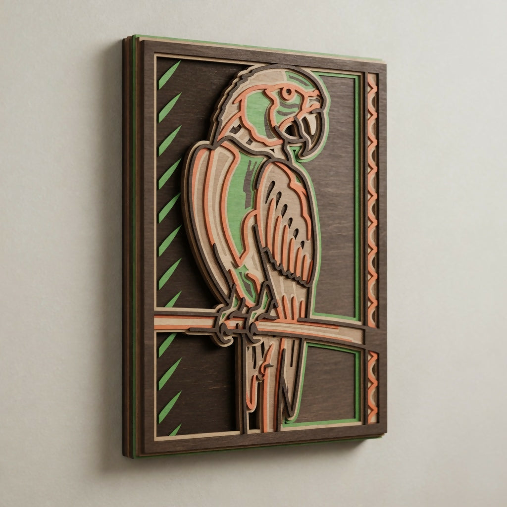 Parrot - Layered Line Designs - Pets Animals - Nature - Digital File Digital My Custom Designs ZIP File