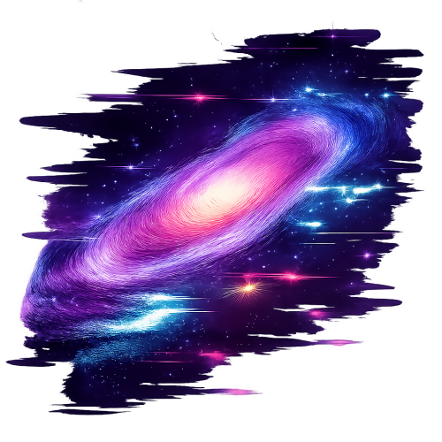 Art & Aesthetics - Glitched Spiral Galaxy - T Shirt Design - Digital File Digital My Custom Designs 300 DPI PNG