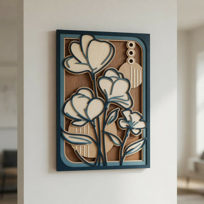 Flowers 2 - Layered Line Designs - Nature - Digital File Digital My Custom Designs