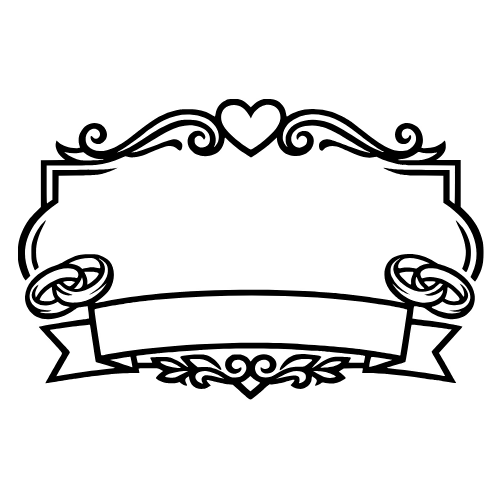 Couple Initials Frame - Digital File - XCS Friendly