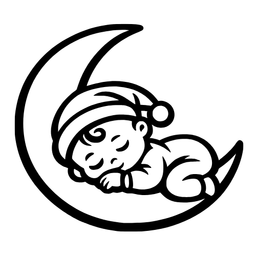 Cartoon Moon Baby - Digital File - XCS Friendly