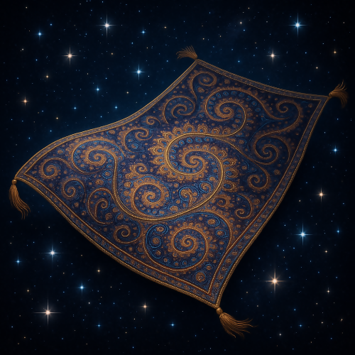 Fantasy and Myth - Star Lit Magic Carpet Fractals - Pattern - Digital File Digital My Custom Designs PDF