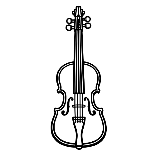 Violin Sketch Outline - Vector Graphics - Digital File Digital My Custom Designs PDF