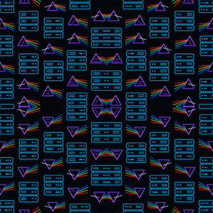 Technology and Digital - Neon Database Servers With Prism Energy - Pattern - Digital File