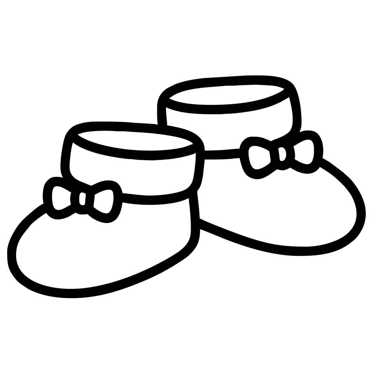 Baby Booties Sketch - Digital File - XCS Friendly Tumbler My Custom Designs PNG
